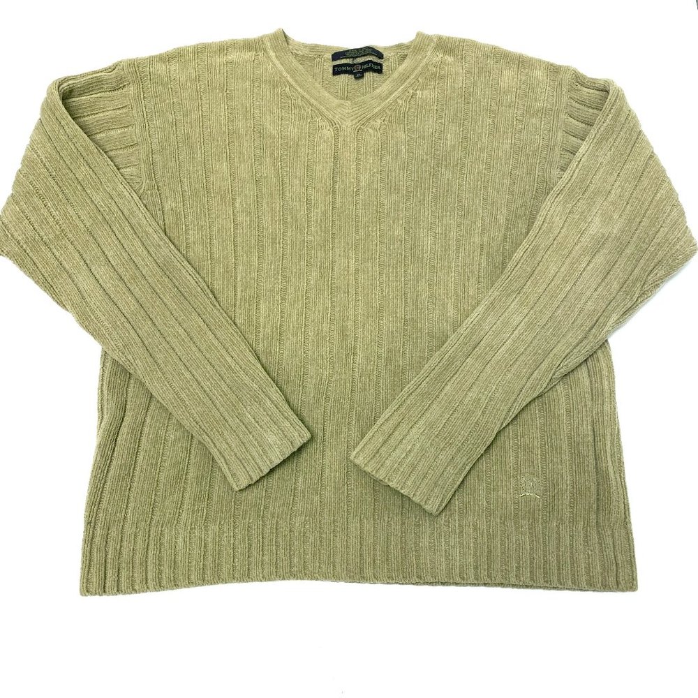Vintage RARE Tommy Hilfiger V-Neck Knit Sweater